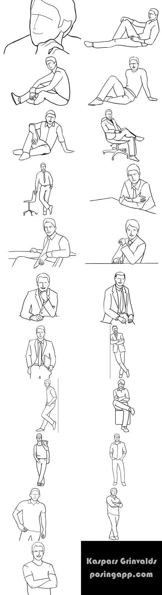 拍照必备干货-Pose大全